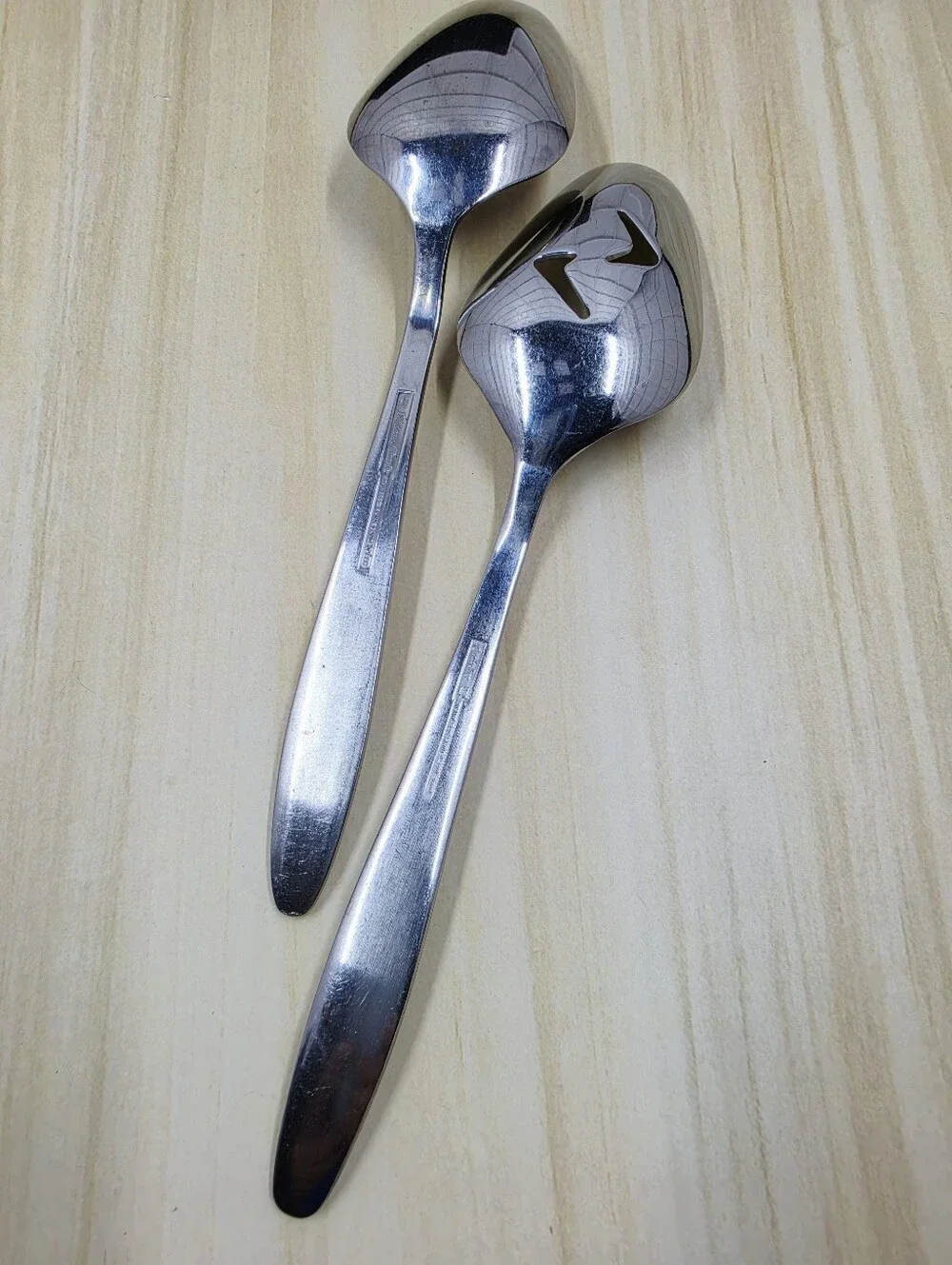 Embassy Classic Rhineland Serving Spoons Stainless Steel Japan Vintage Flatware